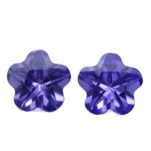 cubic zirconia flower cut violet cz
