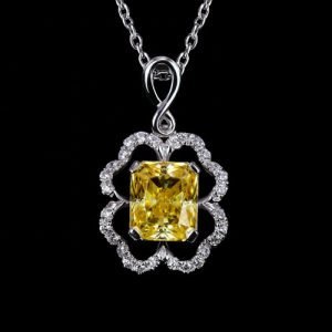 Yellow Moissanite pendant